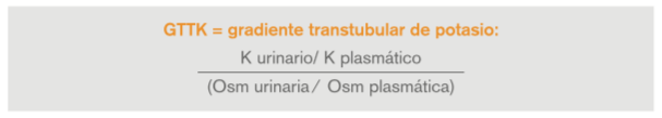 Gradiente transtubular de potasio